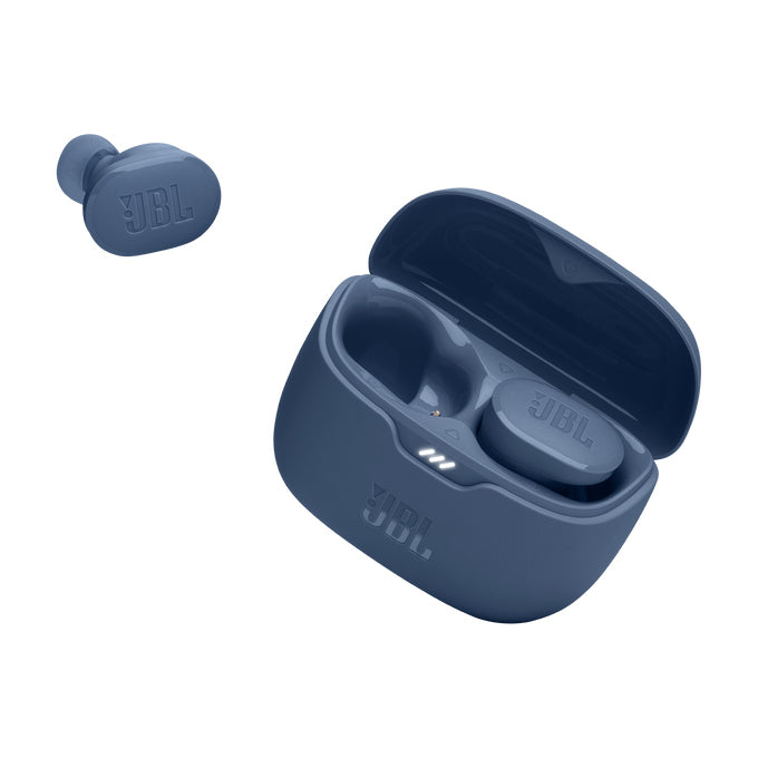 Tune Buds, True wireless, Active Noise Cancelling, Bluetooth, 4 Microfoane, Autonomie 48H, IP54, Albastru "JBLTBUDSBLU" (timbru verde 0.18 lei)