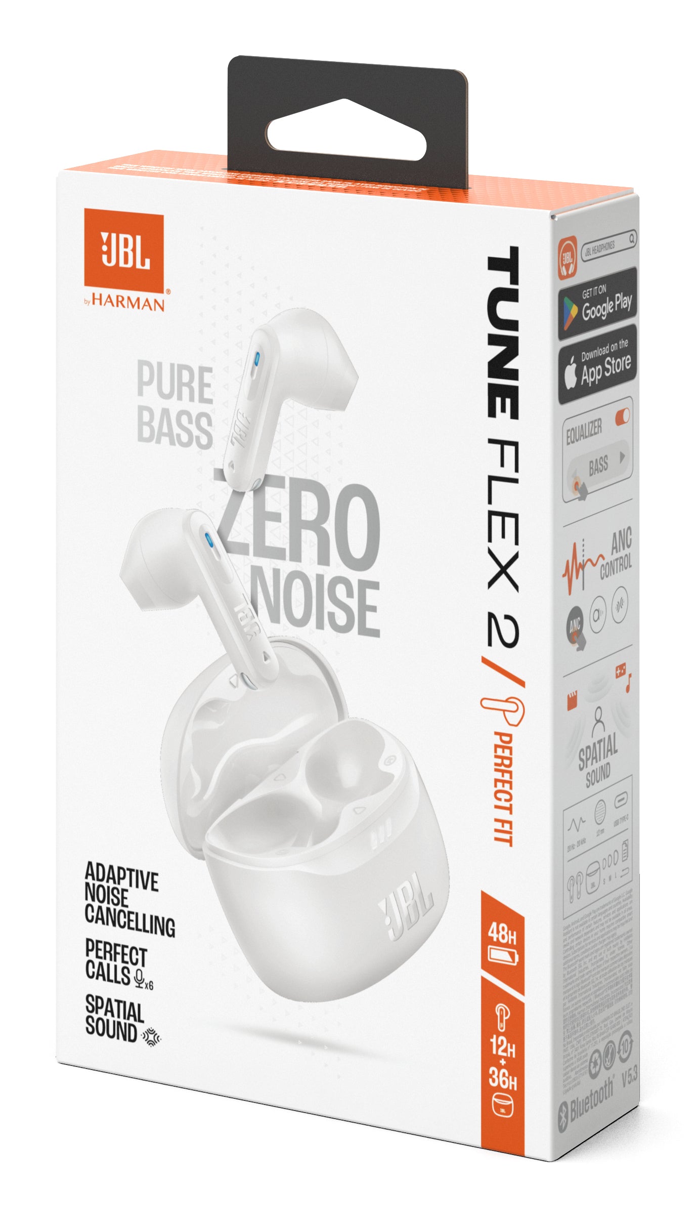 JBLTFLEX2WHT, 12 ore, Bluetooth 5.3, Alb "JBLTFLEX2WHT" (timbru verde 0.18 lei)
