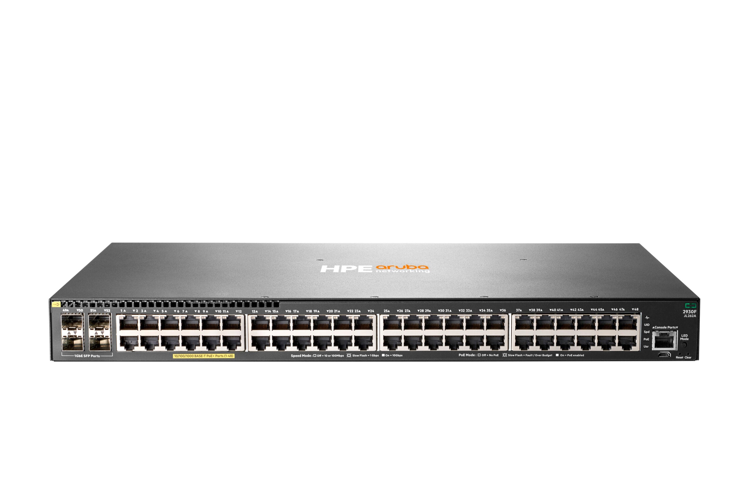 NET SWITCH 48PORT 4SFP/POE+ 2930F JL262A ARUBA BY HPE "JL262A#ABB"