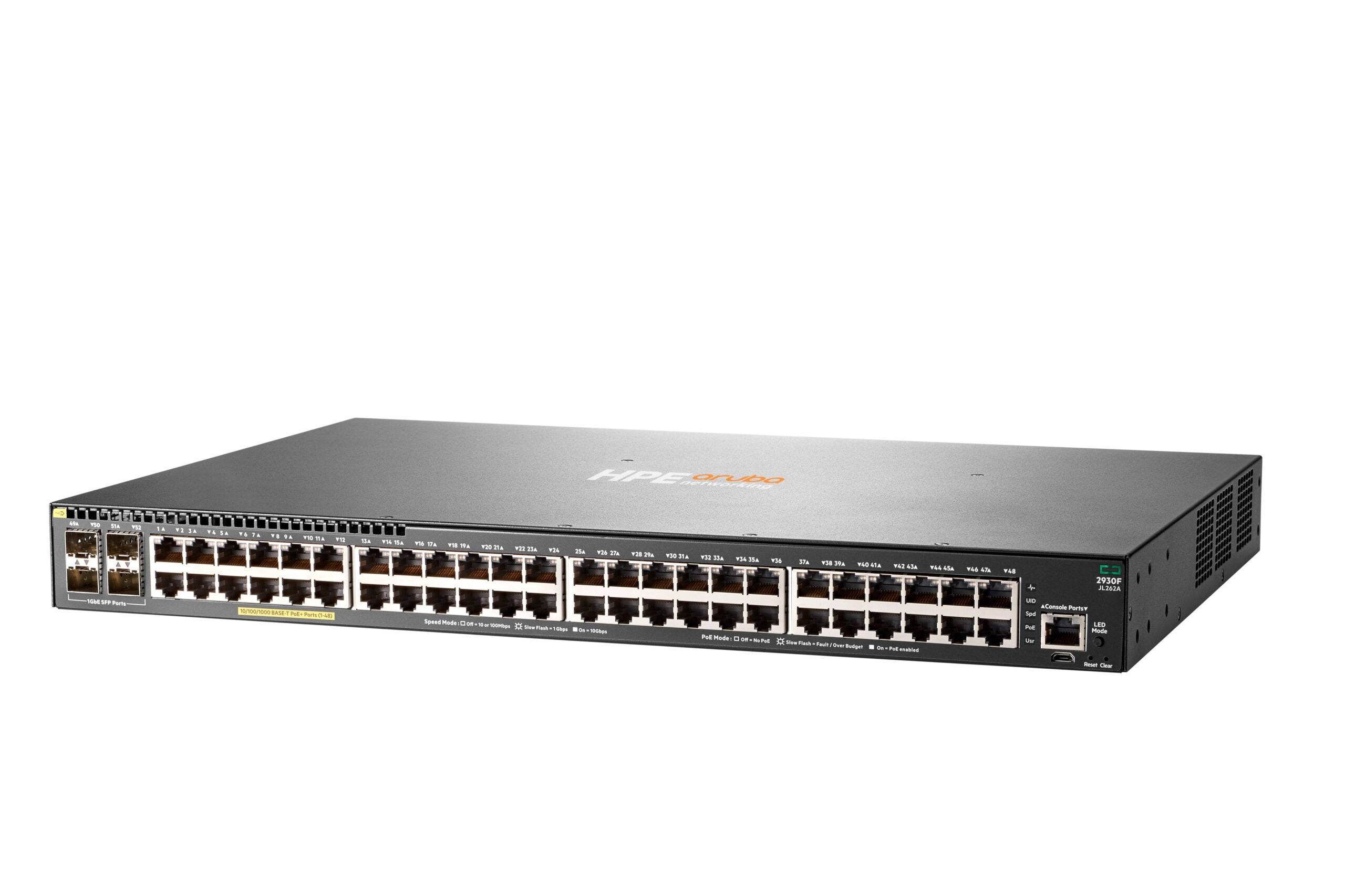 NET SWITCH 48PORT 4SFP/POE+ 2930F JL262A ARUBA BY HPE "JL262A#ABB"