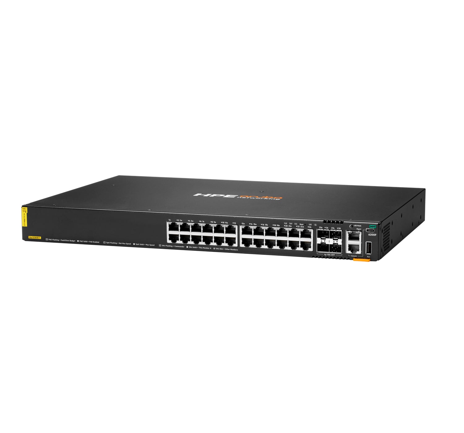 NET SWITCH 24G POE 4SFP 370W/6200F JL725B ARUBA BY HPE "JL725B"