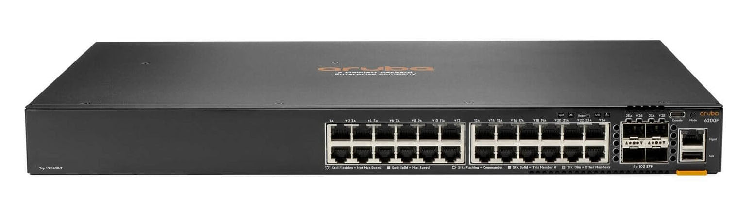 NET SWITCH 24G POE 4SFP 370W/6200F JL725B ARUBA BY HPE "JL725B"