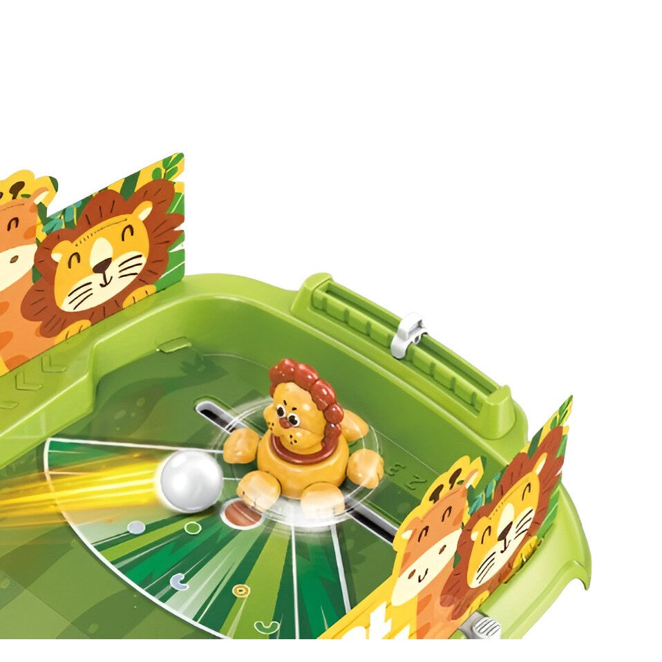 Joc de Masa Interactiv Lion Battle pentru Copii, 4 Mingi, Tabela Scor, 40.7x27x14 cm, Verde