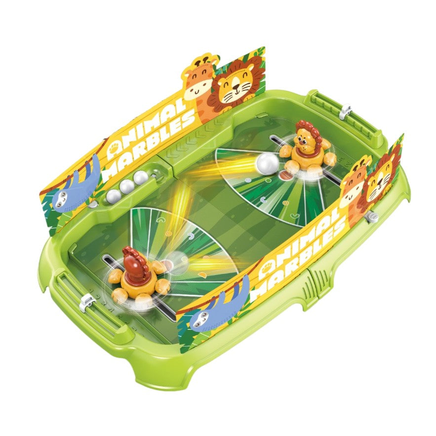 Joc de Masa Interactiv Lion Battle pentru Copii, 4 Mingi, Tabela Scor, 40.7x27x14 cm, Verde