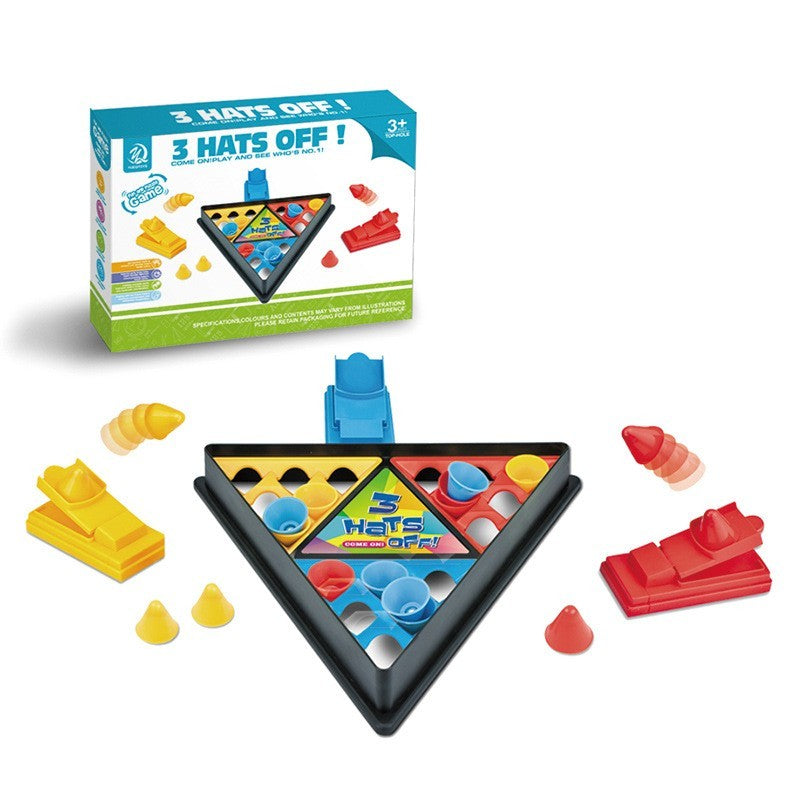 Joc Interactiv pentru Copii, Flippy, 3 Hats Off, Tabla de Joc, Figurine Palarii, +3 Ani, Multicolor