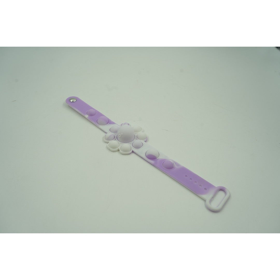 Jucarie antistres din silicon, Bratara caracatita reversibila, Multicolor/Mov