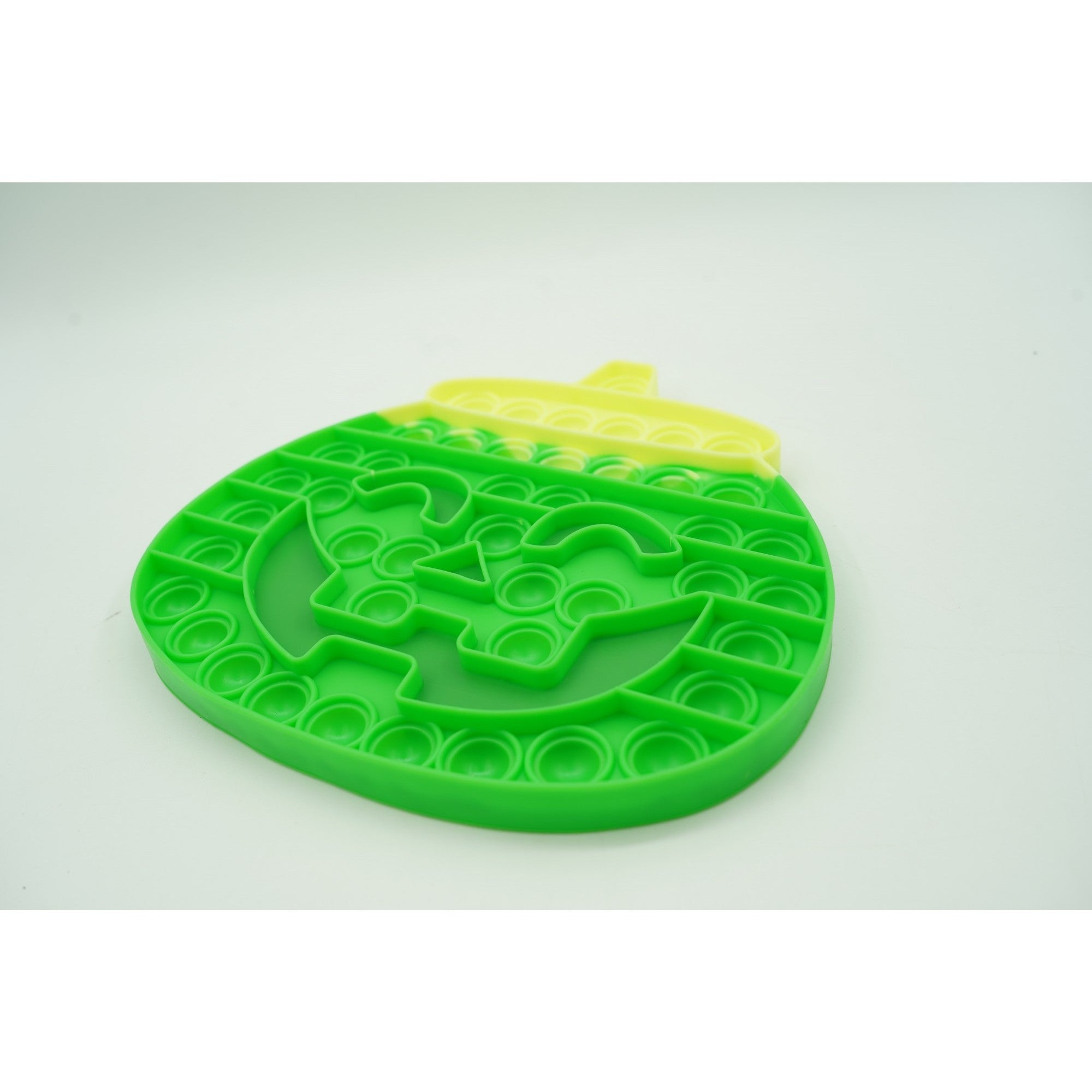Jucarie antistres din silicon, Pop it Now and Flip It, 20 cm, Dovleac halloween, Verde