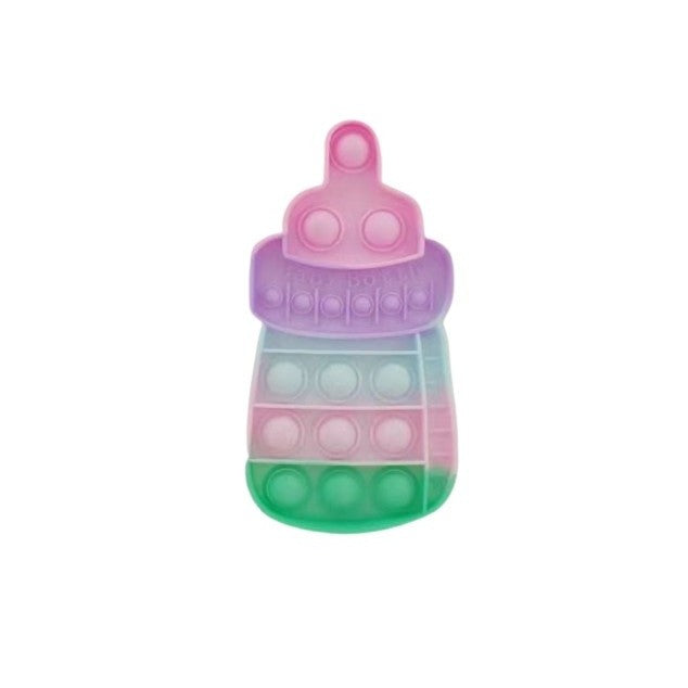 Jucarie antistres din silicon, Pop it Now and Flip It, Biberon, Multicolor