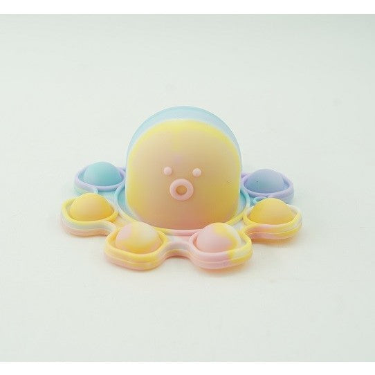 Jucarie antistres din silicon, ®, Pop It Now and Flip It, Caracatita reversibila, Multicolor/ Roz