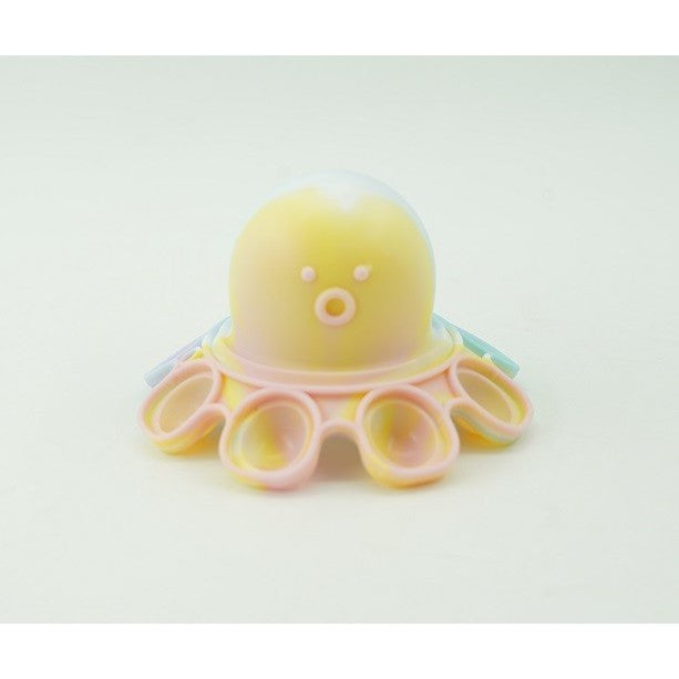 Jucarie antistres din silicon, ®, Pop It Now and Flip It, Caracatita reversibila, Multicolor/ Roz