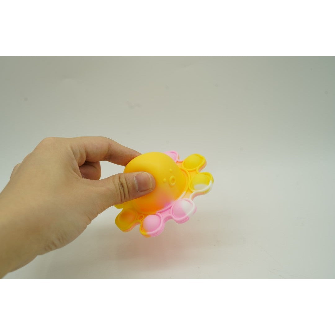 Jucarie antistres din silicon, ®, Pop It Now and Flip It, Caracatita reversibila, Multicolor, V3