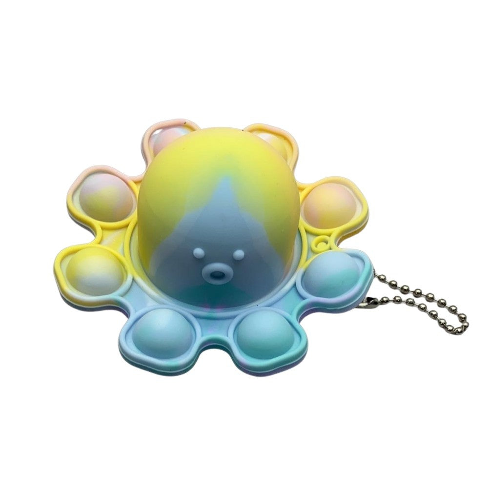 Jucarie antistres din silicon, ®, Pop It Now and Flip It, Caracatita reversibila, Multicolor, V4