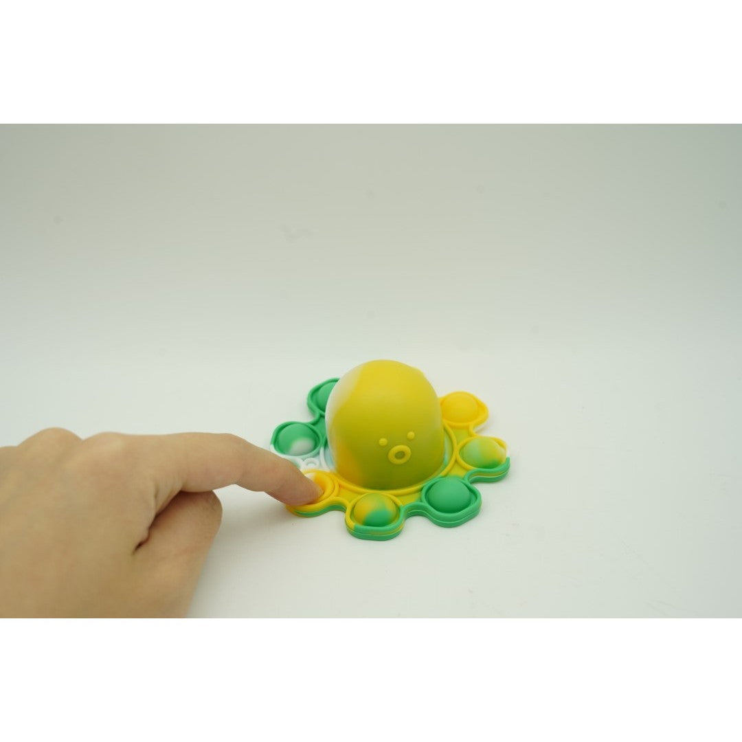 Jucarie antistres din silicon, ®, Pop It Now and Flip It, Caracatita reversibila, Multicolor, V5