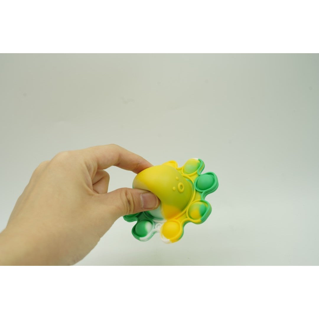 Jucarie antistres din silicon, ®, Pop It Now and Flip It, Caracatita reversibila, Multicolor, V5