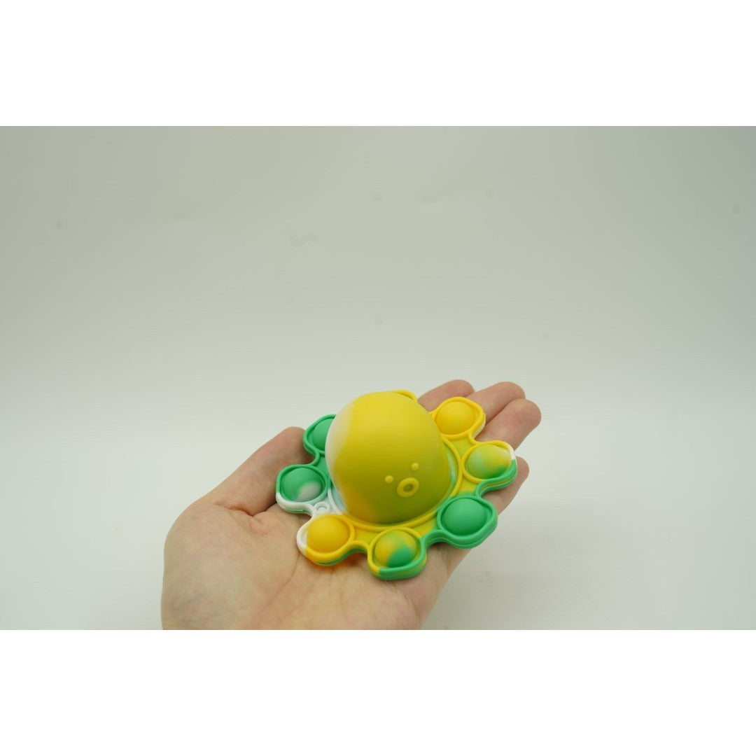 Jucarie antistres din silicon, ®, Pop It Now and Flip It, Caracatita reversibila, Multicolor, V5