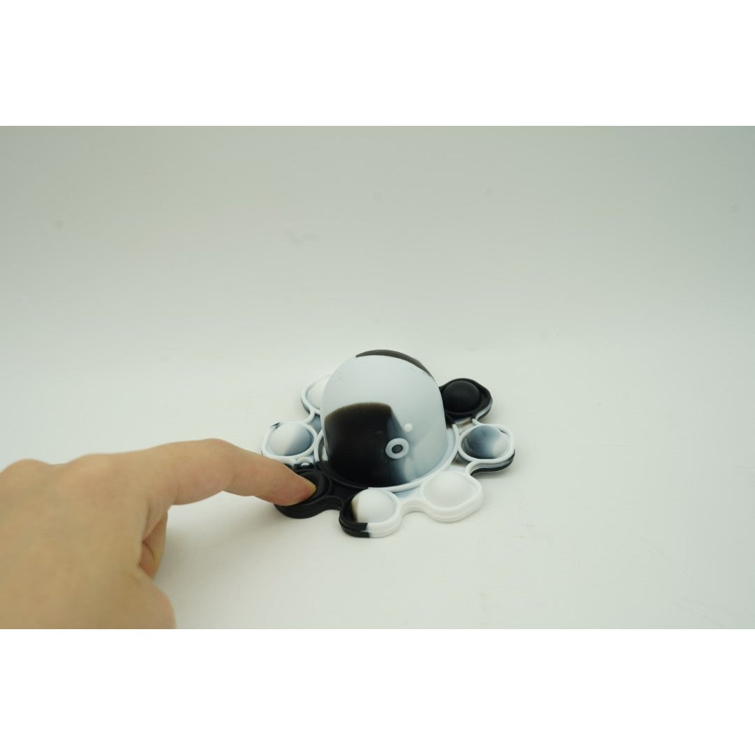 Jucarie antistres din silicon, ®, Pop It Now and Flip It, Caracatita reversibila, Multicolor, V8