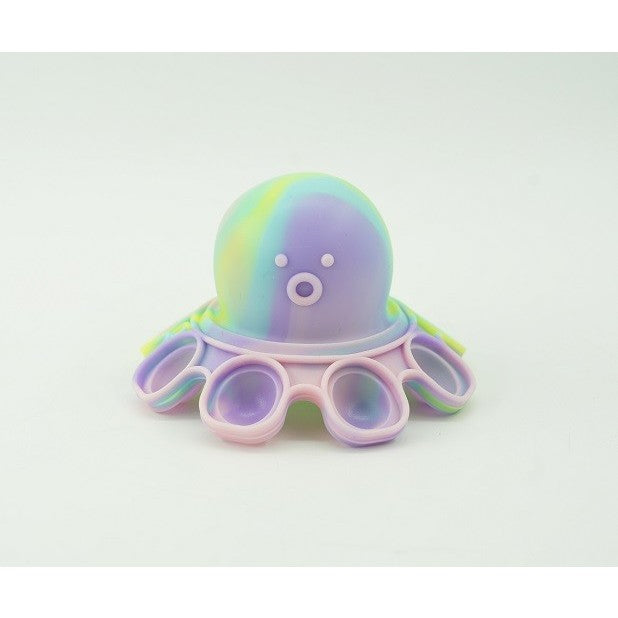Jucarie antistres din silicon, Flippy®, Pop It Now and Flip It, Caracatita reversibila, Multicolor/Verde
