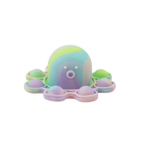 Jucarie antistres din silicon, Flippy®, Pop It Now and Flip It, Caracatita reversibila, Multicolor/Verde