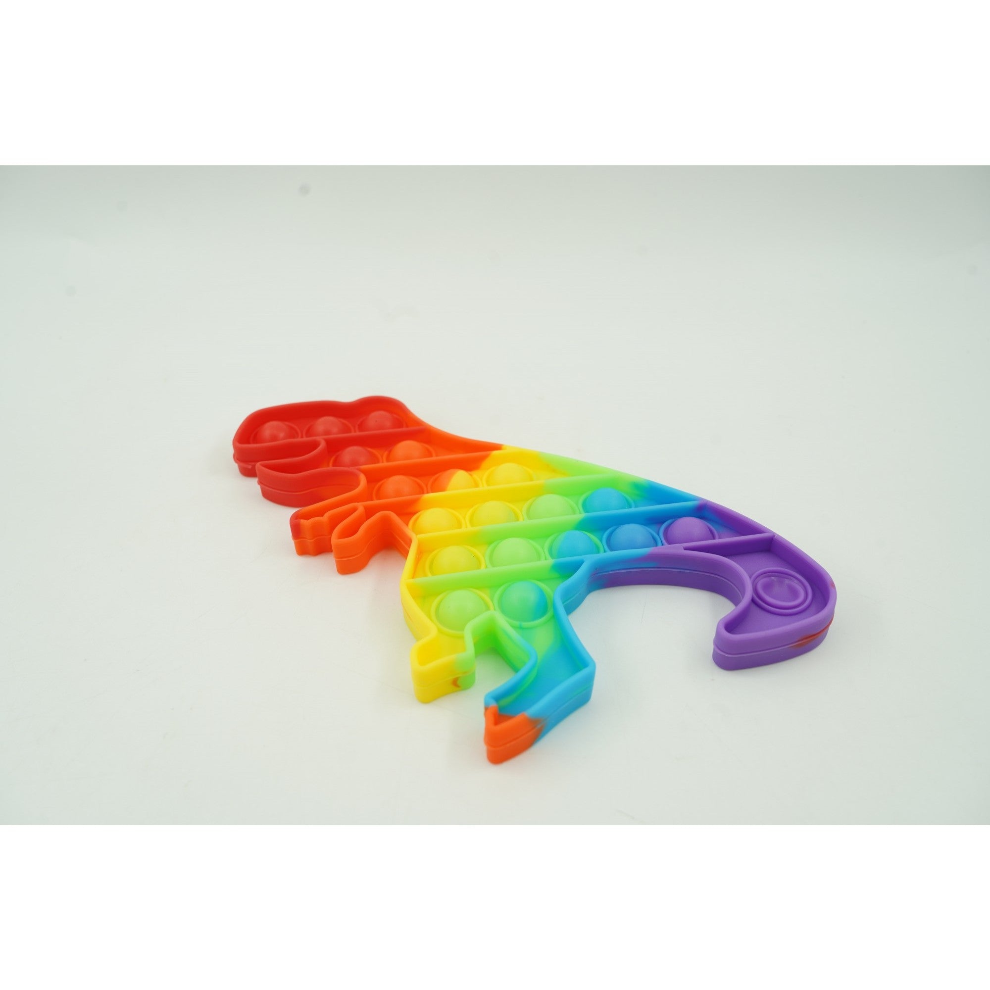Jucarie antistres din silicon, Pop It Now and Flip It, Dinozaur mic, Multicolor V1