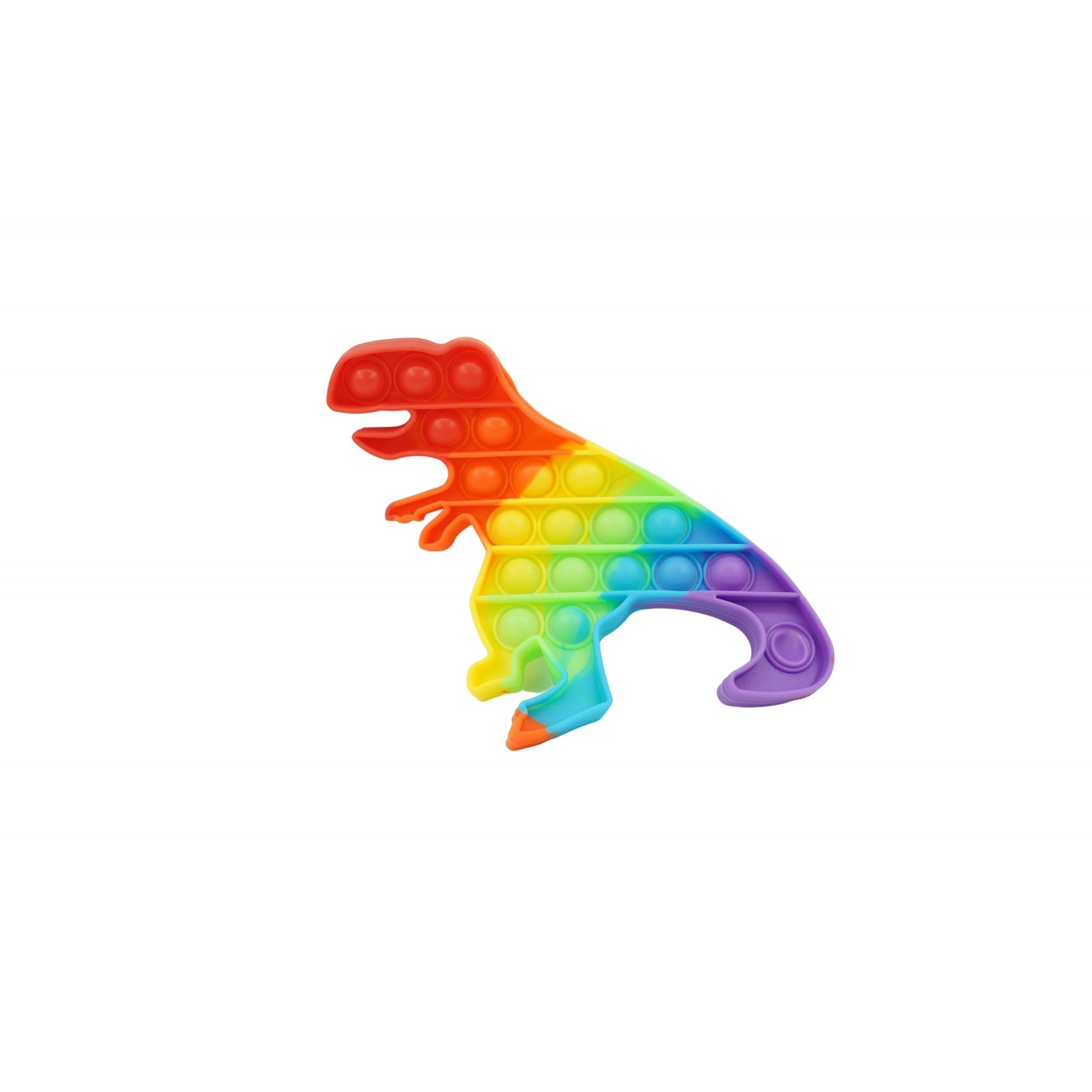 Jucarie antistres din silicon, Pop It Now and Flip It, Dinozaur mic, Multicolor V1
