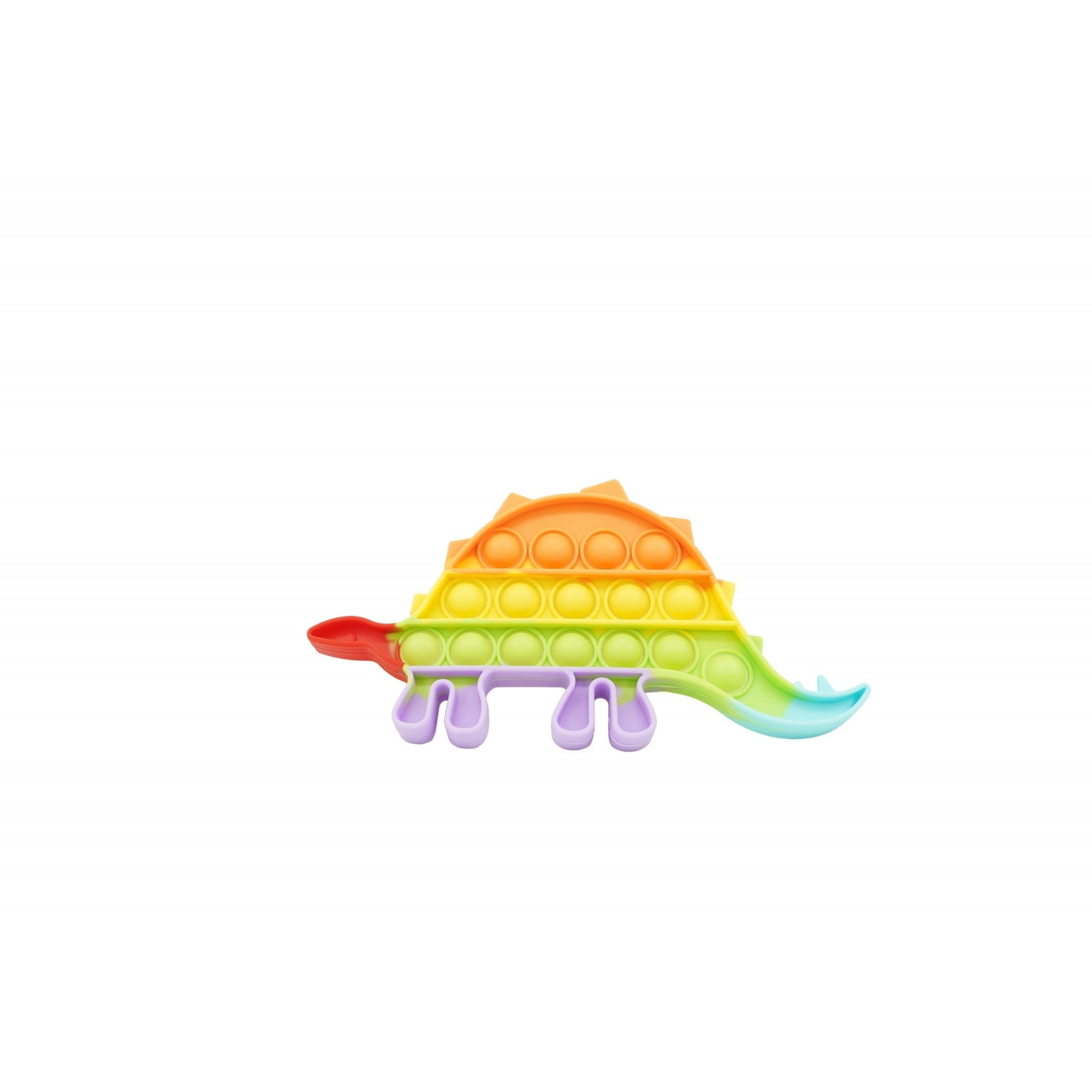 Jucarie antistres din silicon, Pop It Now and Flip It, Dinozaur mic, Multicolor V4