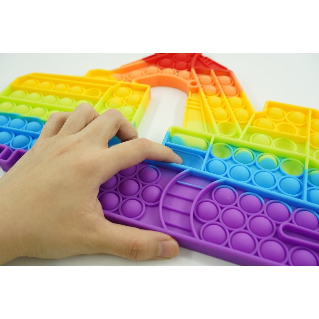 Jucarie antistres din silicon, Pop it Now and Flip It,Excavator,Multicolor,Model 1