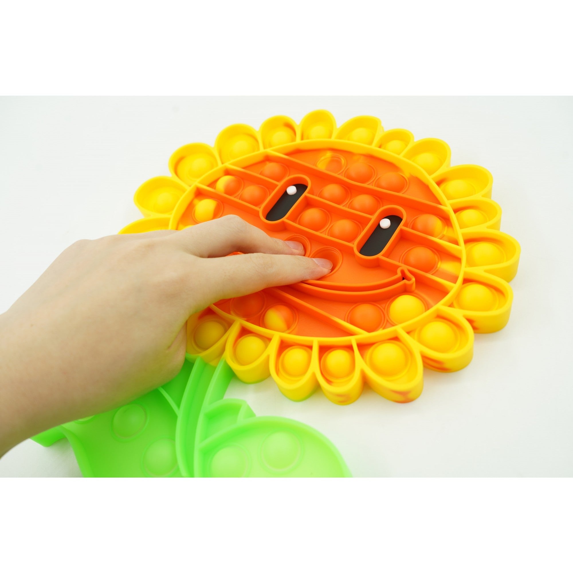 Jucarie antistres din silicon, Pop It Now and Flip It, Floarea soarelui, Multicolor, V1