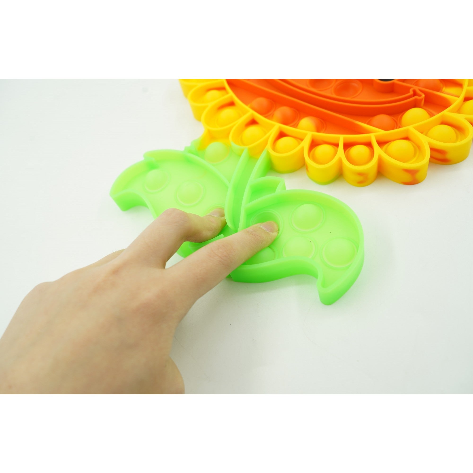 Jucarie antistres din silicon, Pop It Now and Flip It, Floarea soarelui, Multicolor, V1