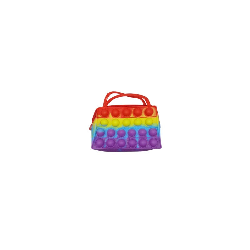 Jucarie antistres din silicon, Pop It Now and Flip It, Geanta de umar, Model 2, Multicolor