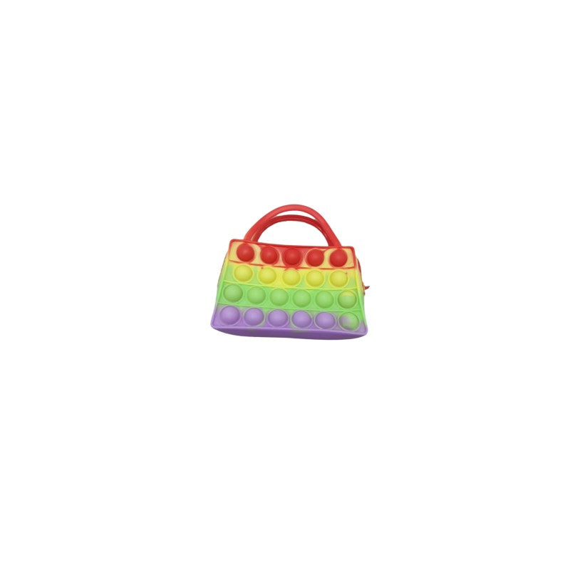 Jucarie antistres din silicon, Pop It Now and Flip It, Geanta de umar, Model 3, Multicolor