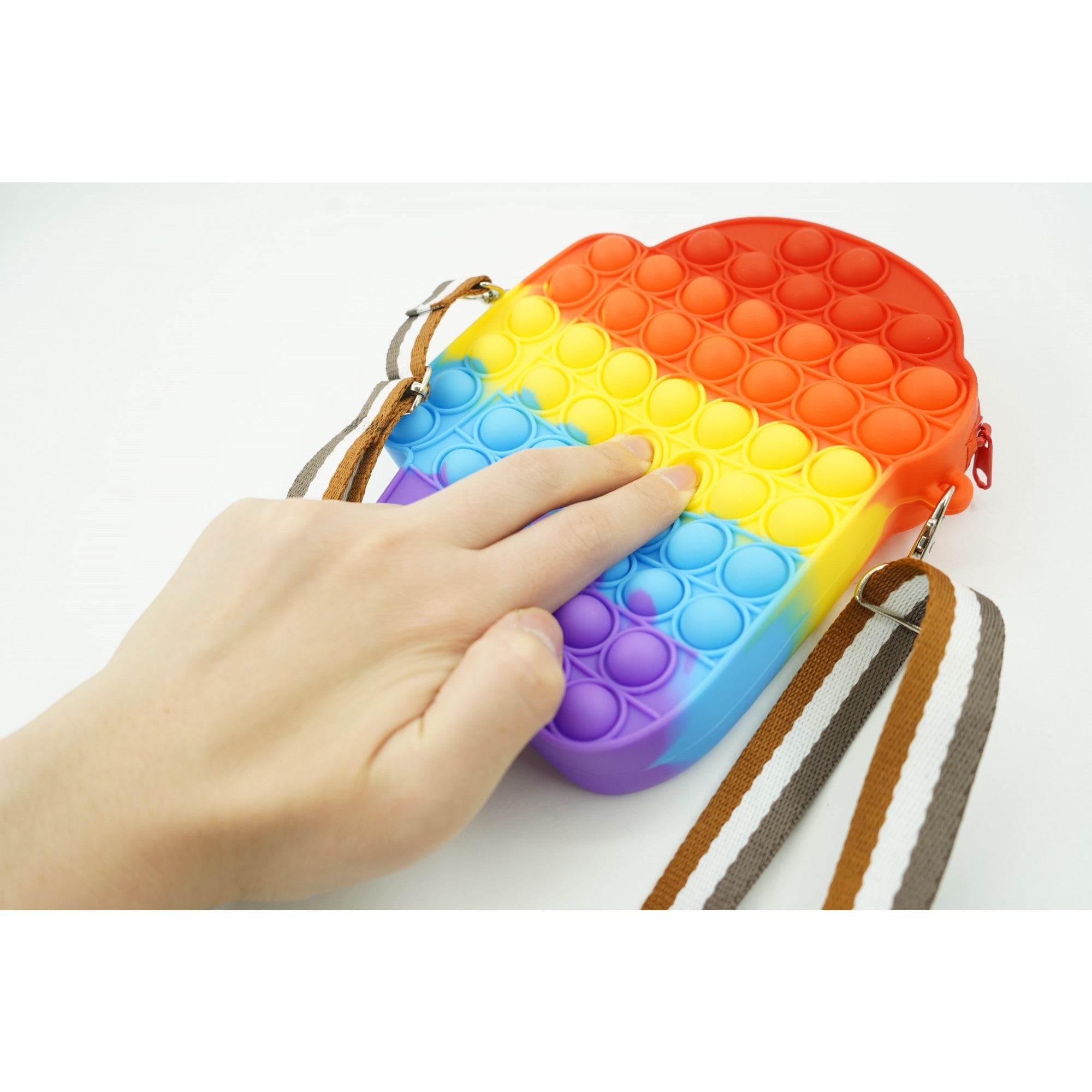 Jucarie antistres din silicon, Pop It Now and Flip It, Geanta mica, Among Us, Multicolor