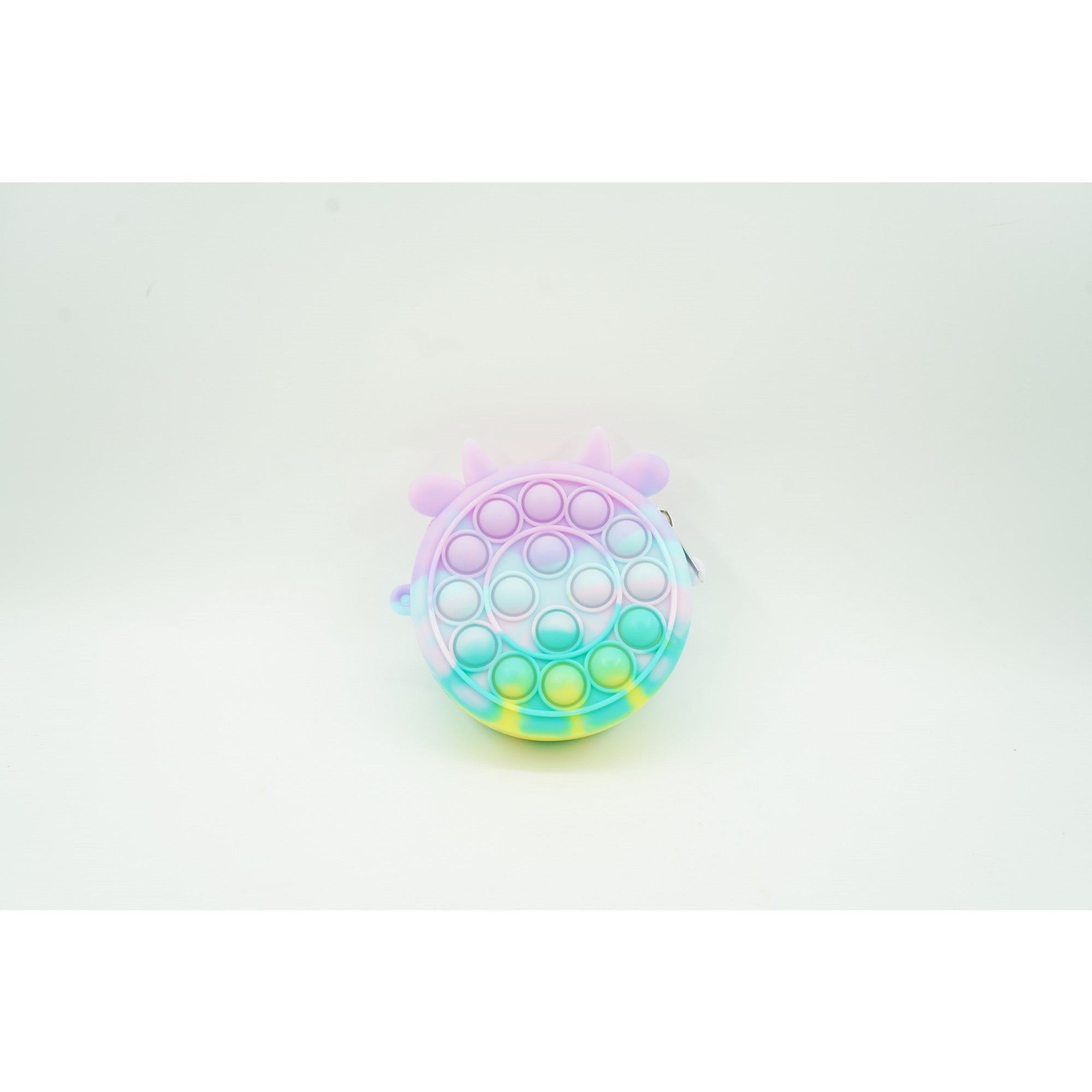 Jucarie antistres din silicon, Pop it Now and Flip It,Mini Geanta, Vacuta, 6 cm, Macarons