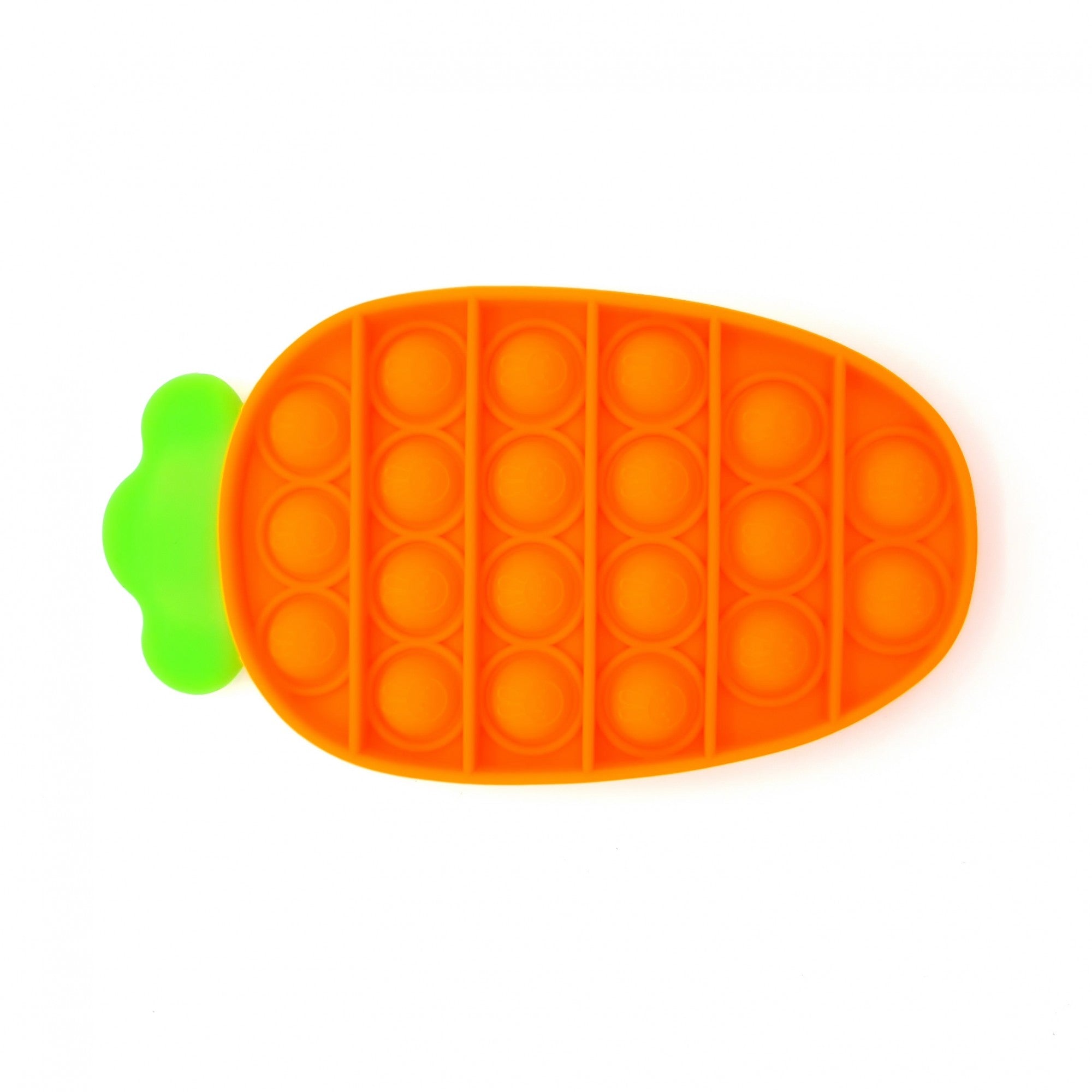 Jucarie antistres din silicon, Pop it Now and Flip It, Morcov, Multicolor