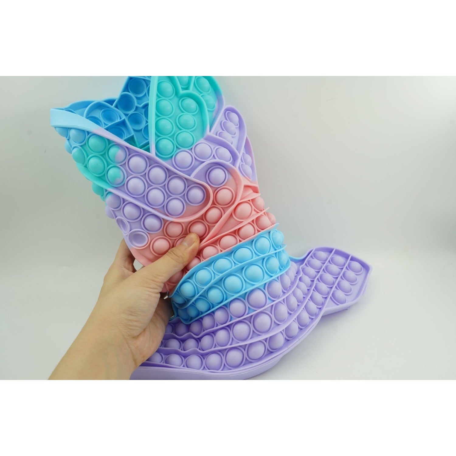 Jucarie antistres din silicon, Pop it Now and Flip It,Unicorn cu aripi,Curcubeu