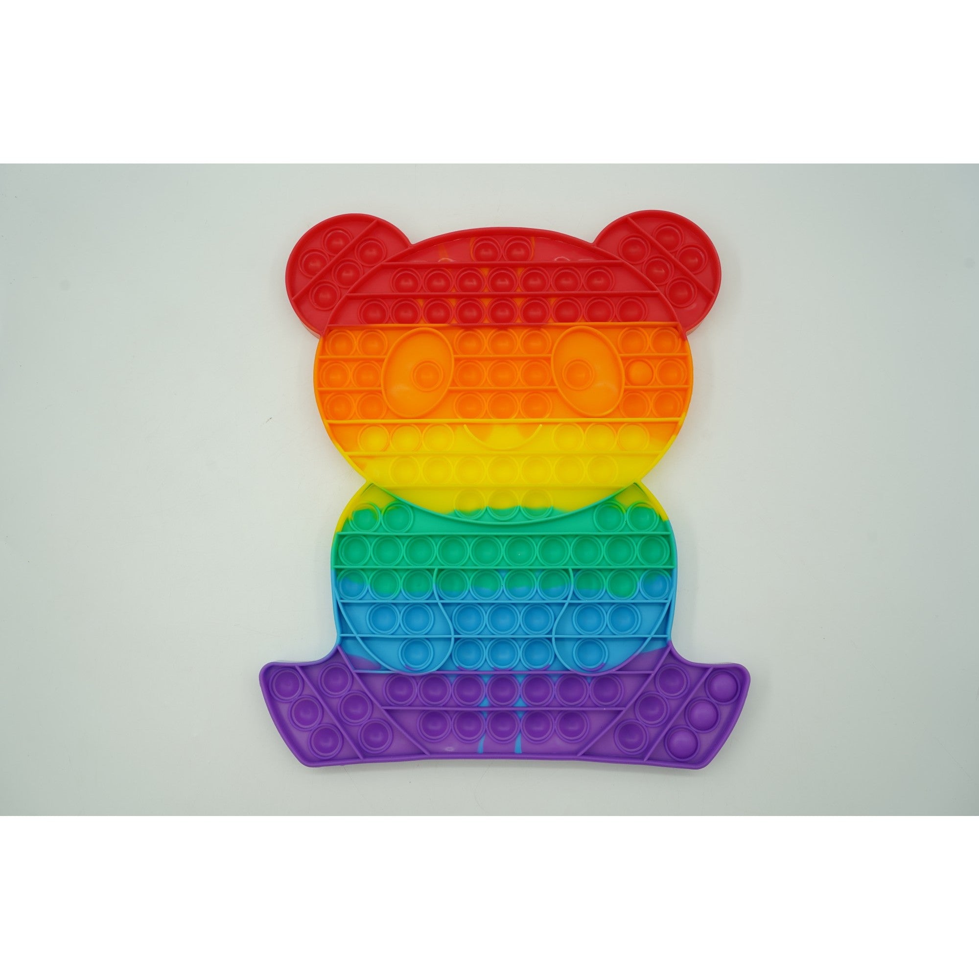 Jucarie antistres din silicon, Pop it Now and Flip It, Ursulet mare, Multicolor