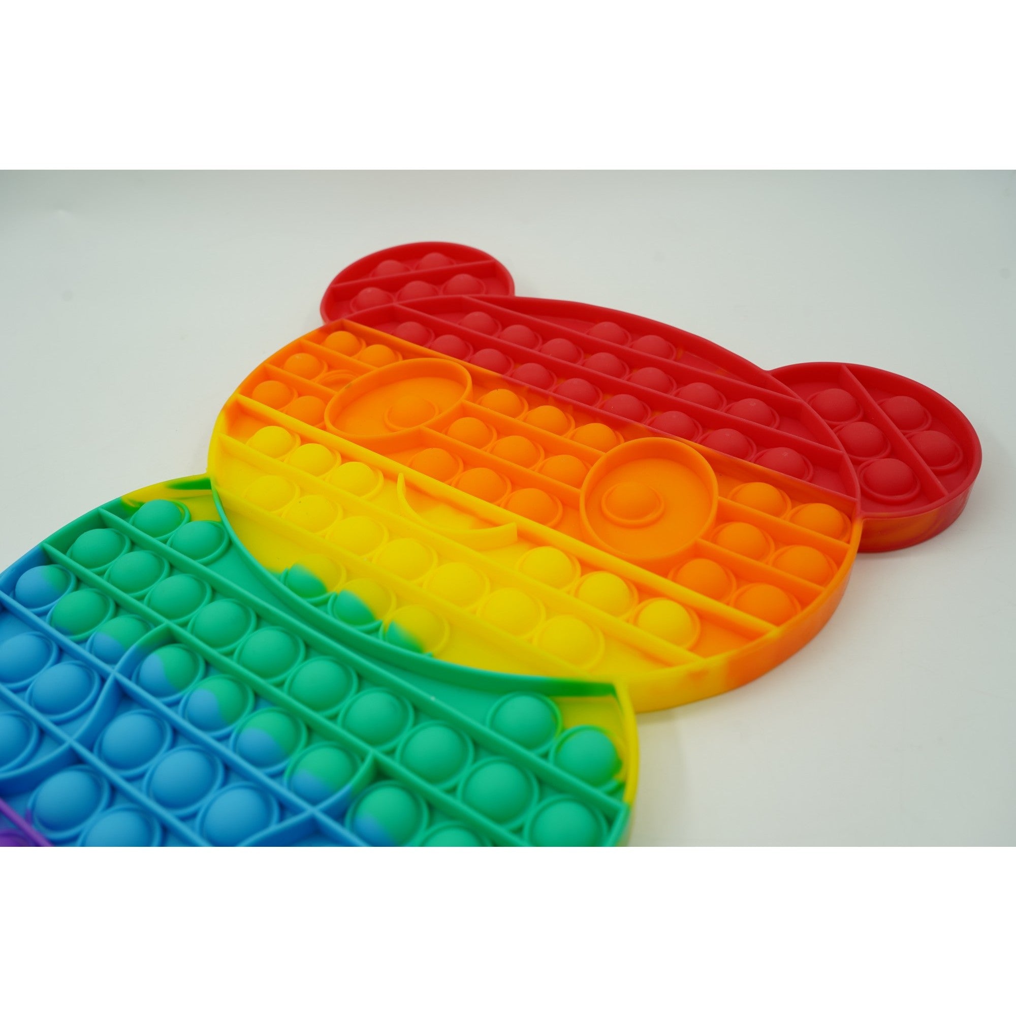 Jucarie antistres din silicon, Pop it Now and Flip It, Ursulet mare, Multicolor