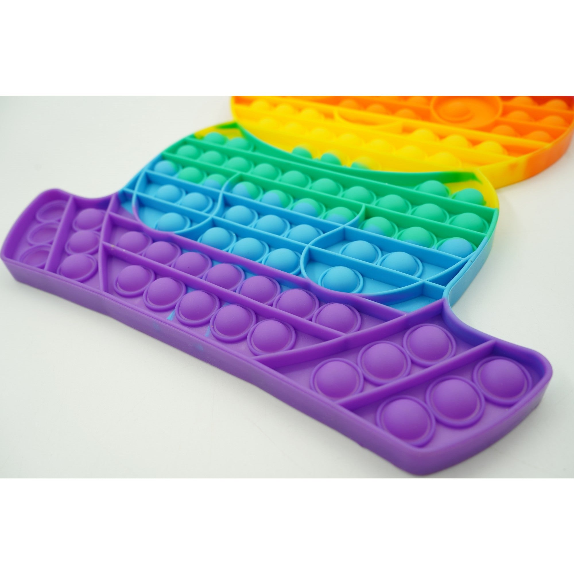 Jucarie antistres din silicon, Pop it Now and Flip It, Ursulet mare, Multicolor
