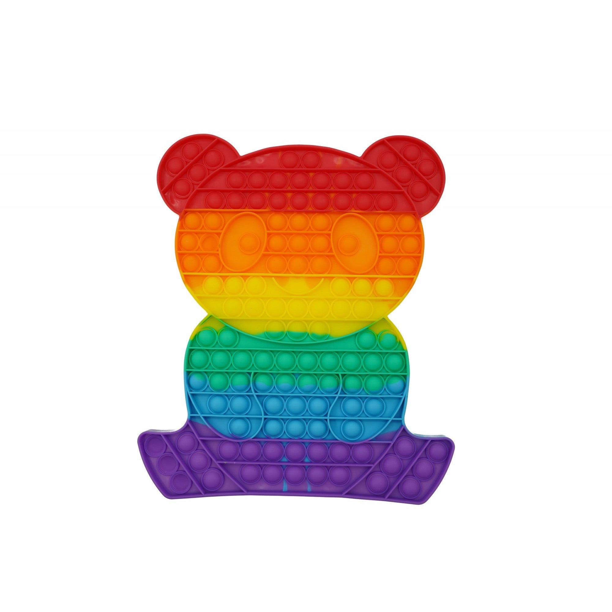 Jucarie antistres din silicon, Pop it Now and Flip It, Ursulet mare, Multicolor