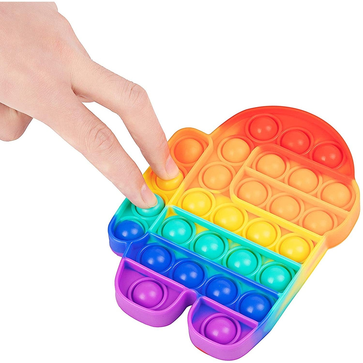 Jucarie antistres din silicon, Pop it Now and Flip It, Among Us, Multicolor
