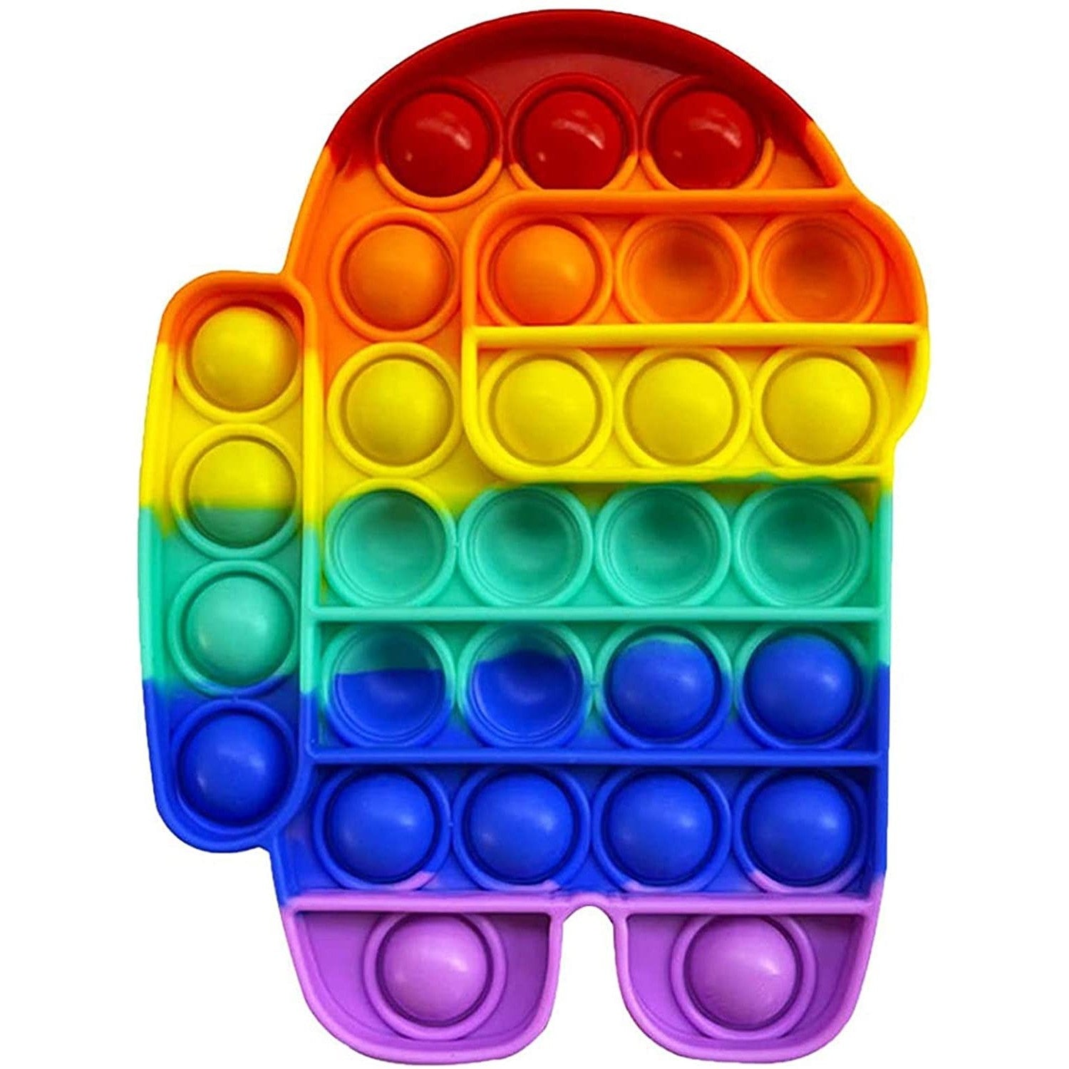Jucarie antistres din silicon, Pop it Now and Flip It, Among Us, Multicolor