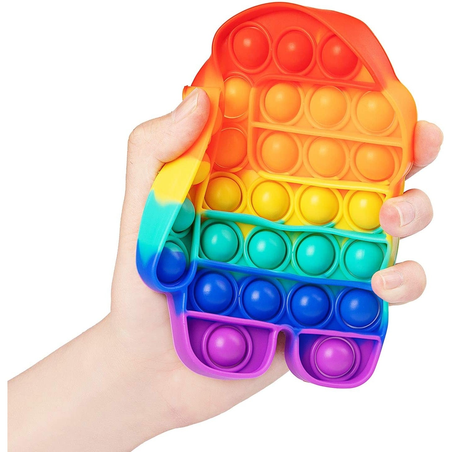 Jucarie antistres din silicon, Pop it Now and Flip It, Among Us, Multicolor