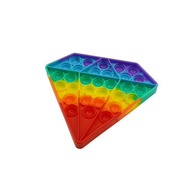 Jucarie antistres din silicon, Pop it Now and Flip It, Diamant, Multicolor