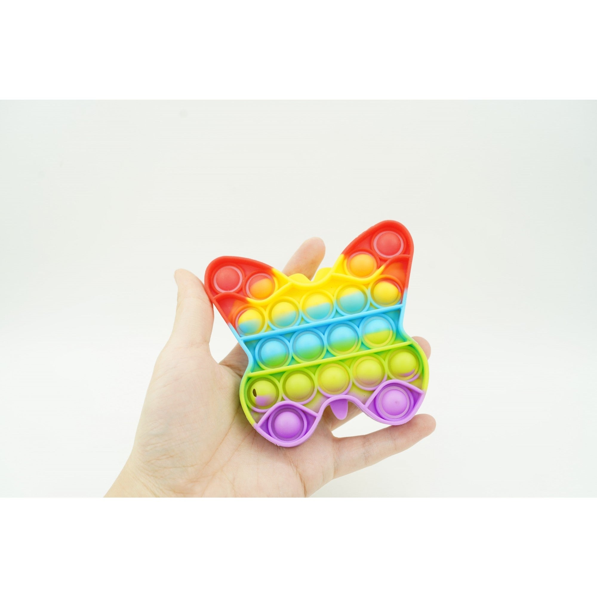 Jucarie antistres din silicon, Pop It Now and Flip It, Fluturas, Multicolor