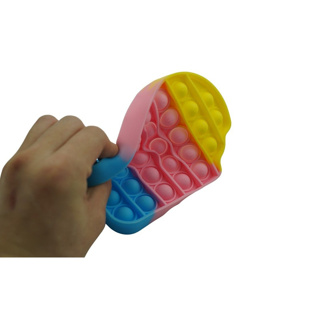 Jucarie antistres din silicon, Pop it Now and Flip It, Inghetata, Model 2, Multicolor