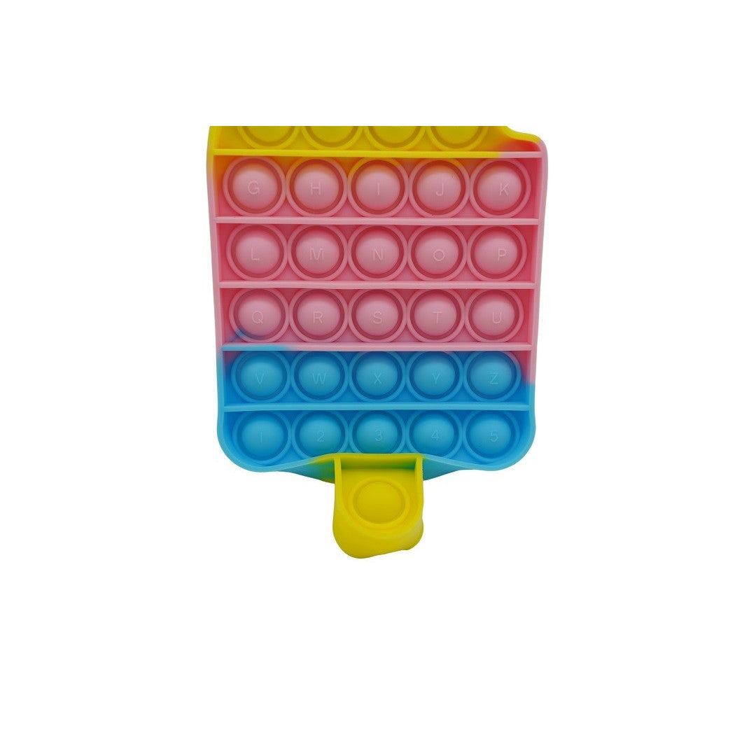 Jucarie antistres din silicon, Pop it Now and Flip It, Inghetata, Model 2, Multicolor