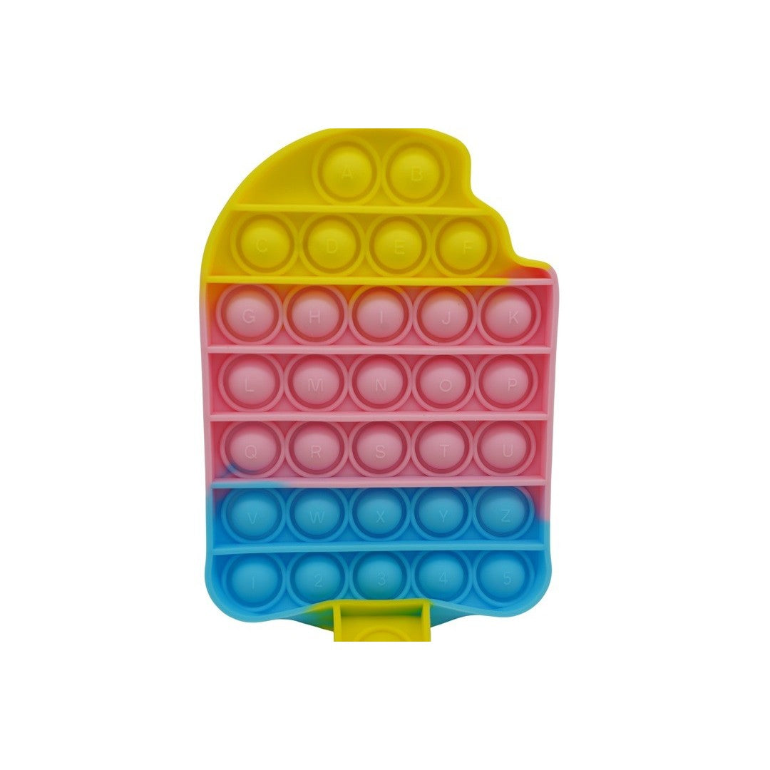 Jucarie antistres din silicon, Pop it Now and Flip It, Inghetata, Model 2, Multicolor