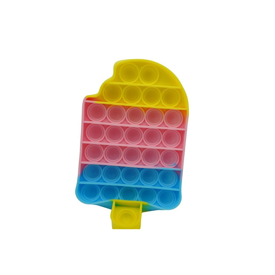 Jucarie antistres din silicon, Pop it Now and Flip It, Inghetata, Model 2, Multicolor
