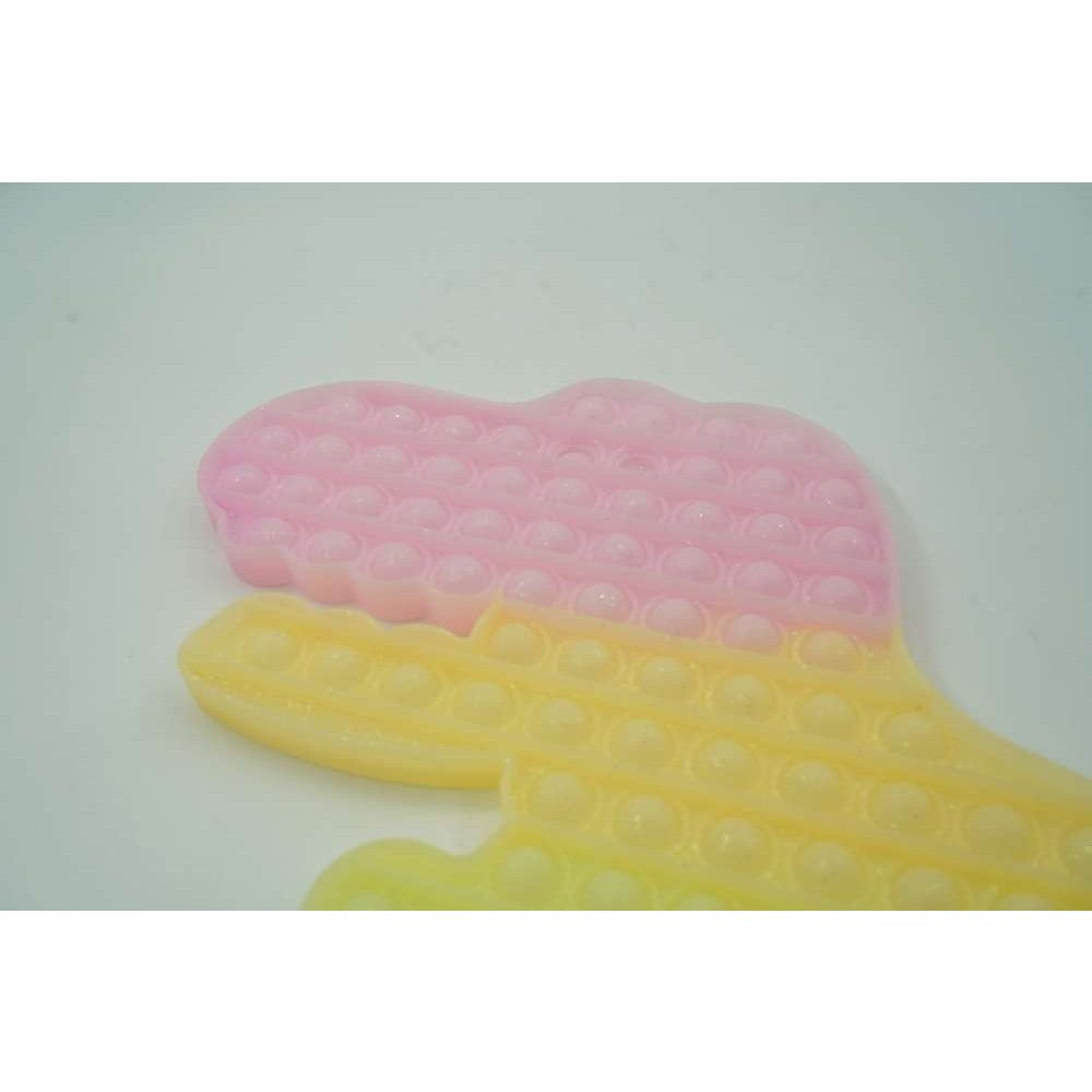 Jucarie antistres din silicon Pop it now, Dinozaur, multicolor, urias, Fosforescent