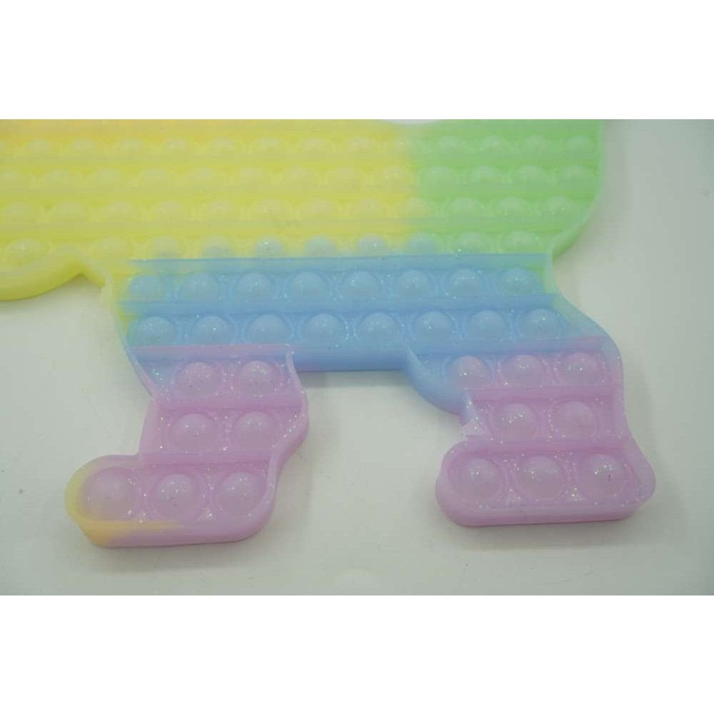 Jucarie antistres din silicon Pop it now, Dinozaur, multicolor, urias, Fosforescent