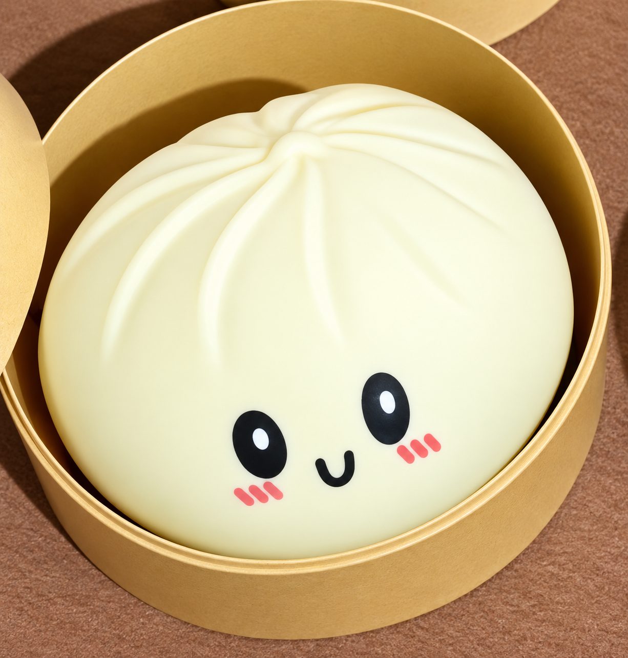 Jucarie Antistres Dumpling, Squishy Gigant, Model Galusca, cu Revenire Lenta, Jucarie Senzoriala Interactiva pentru Copii si Adulti, 8.5 cm, Alb/Crem